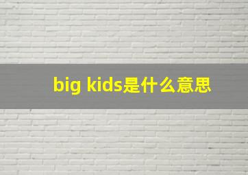 big kids是什么意思